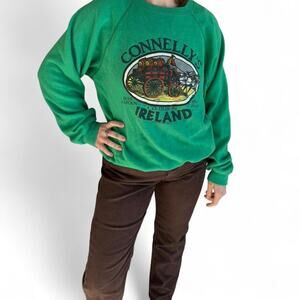 Vintage 90s connellys ireland green sweatshirt size XL